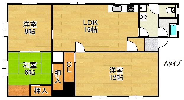 下崎ハイツ 間取り