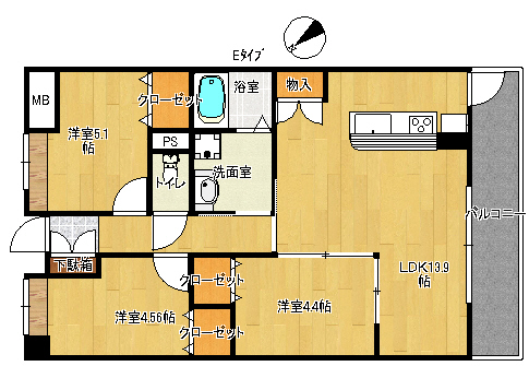 アネックス六兵衛　三番館 間取り