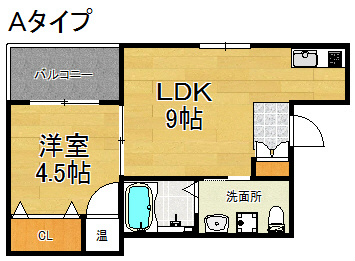 Fメゾン西加賀屋Ⅲ番館  間取り