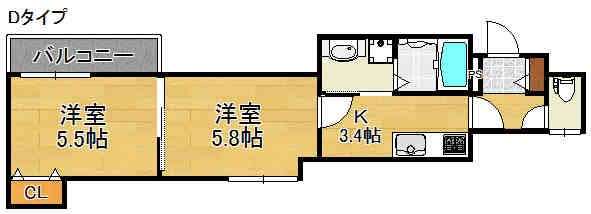 クリエオーレ上住吉 間取り