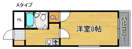 スカイハイツ中加賀屋 間取り