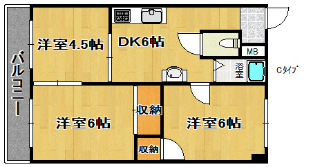 グランビルド北加賀屋Ⅱ 間取り