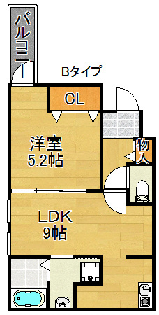 ソレイユ聖天下Ｂ 間取り