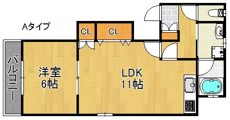 ヴィラージュコート天下茶屋 間取り
