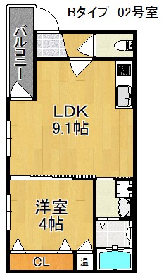 オルフェアメゾン清水丘壱番館 間取り