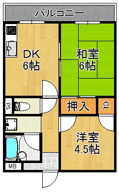Ｒマンション粉浜 間取り