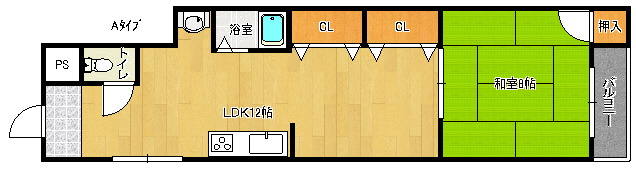 安立コーポⅡ 間取り